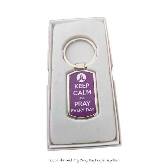 keep_calm__pray_everyday_key_chain